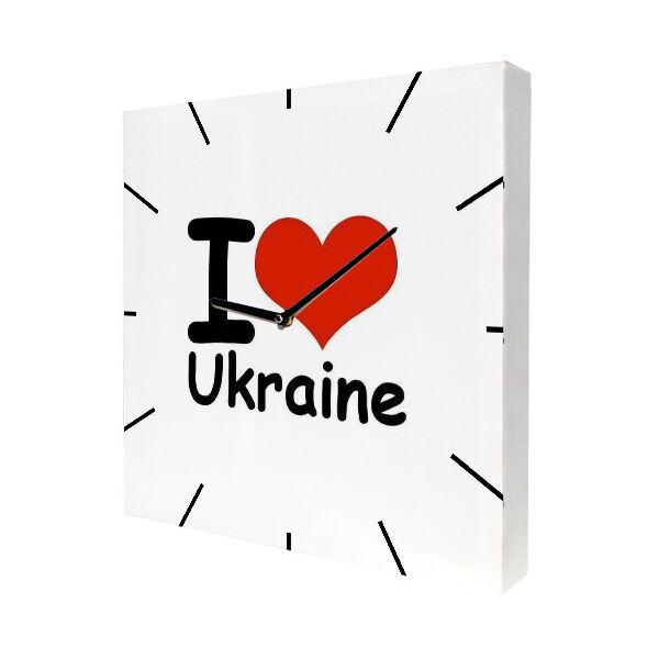 

Часы настенные на холсте Presentville I love Ukraine 35х35х4,2 см