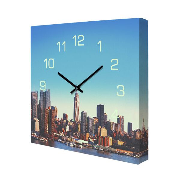 

Часы настенные на холсте Presentville New York 35х35х4,2 см