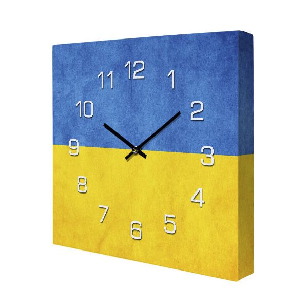 

Часы настенные на холсте Presentville Флаг Украины 35х35х4,2 см