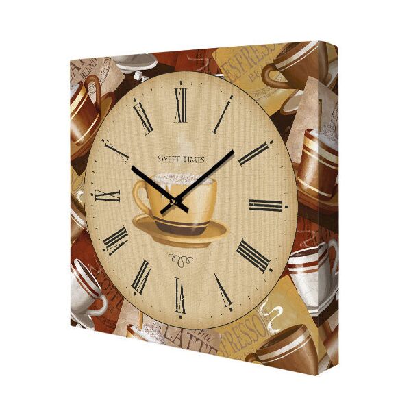 

Часы настенные на холсте Presentville Sweet times 35х35х4,2 см