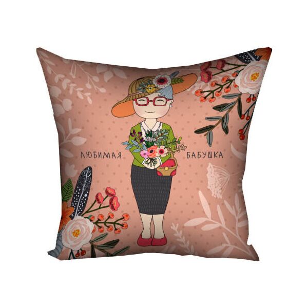 

Подушка с принтом Presentville Любимая бабушка 40x40 см