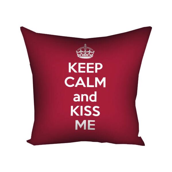 

Подушка с принтом Presentville Keep calm and kiss me 40x40 см