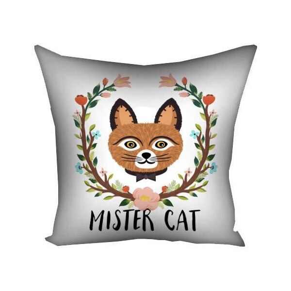 

Подушка с принтом Presentville Mister cat 40x40 см