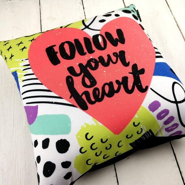 

Подушка с принтом Presentville Follow your heart 40x40 см