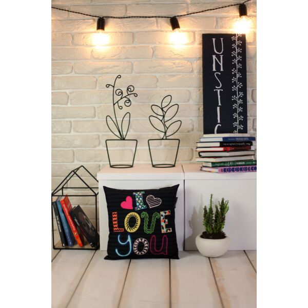 

Подушка с принтом Presentville I love you разноцветными буквами 40x40 см