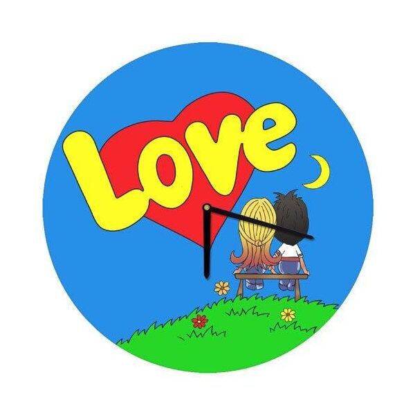 

Часы настенные круглые Presentville Love синие 36 см
