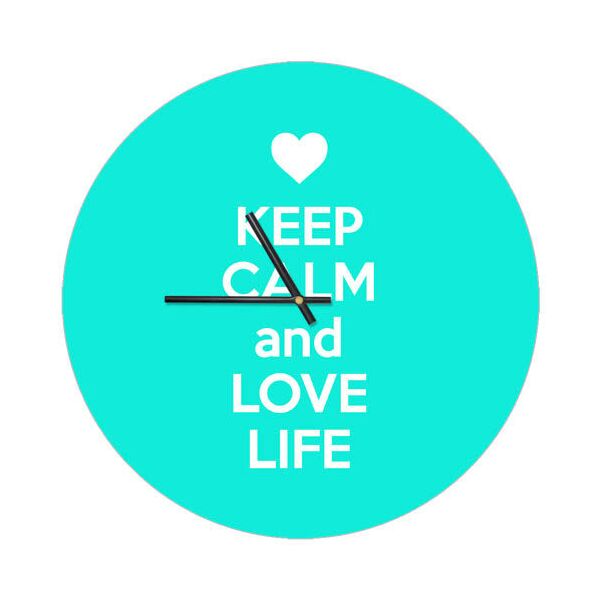 

Часы настенные круглые Presentville Keep calm and love life 36 см