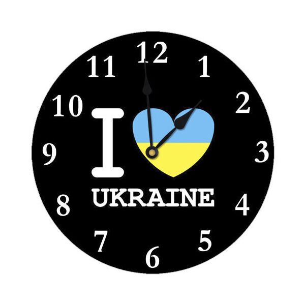 

Часы настенные круглые Presentville Люблю Украину 36 см