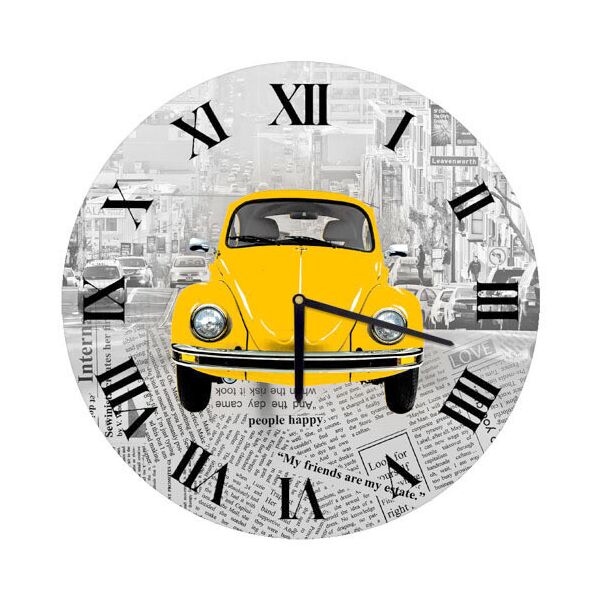 

Часы настенные круглые Presentville Автомобиль Жук 36 см
