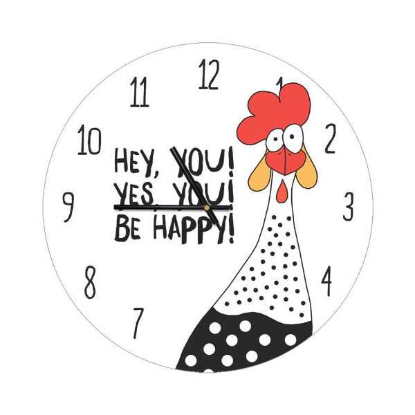 

Часы настенные круглые Presentville Be happy! 36 см