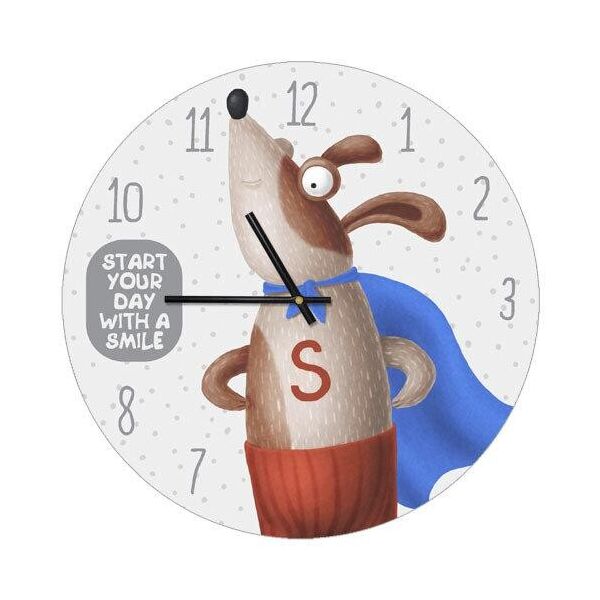 

Часы настенные круглые Presentville Start your day with a smile 36 см
