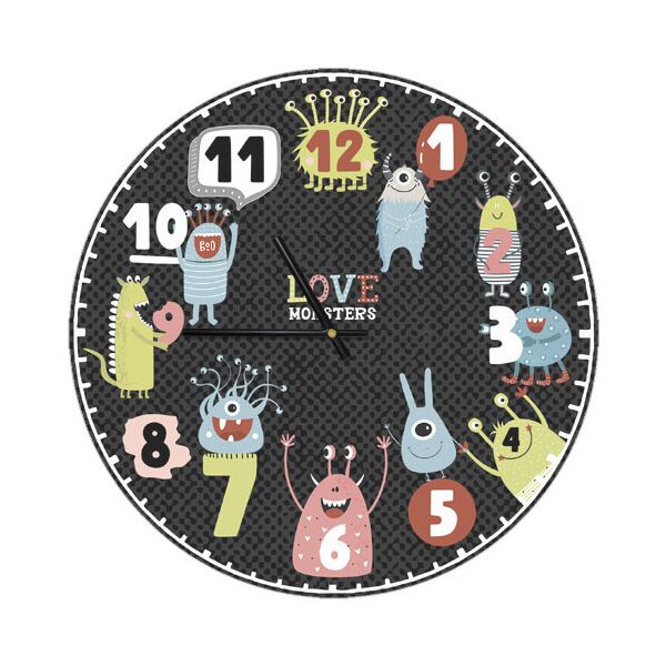 

Часы настенные круглые Presentville Love monsters 36 см