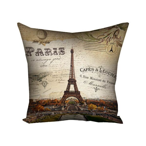 

Подушка с принтом Presentville Paris Эйфелевая башня рэтро 40x40 см