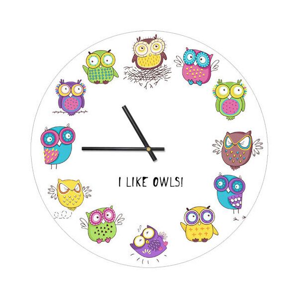 

Часы настенные круглые Presentville I like owls! 36 см