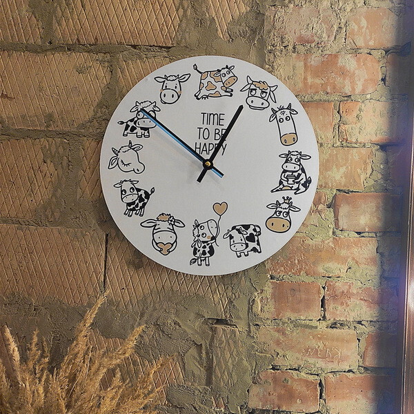 

Часы настенные круглые Presentville Time to be happy 36 см