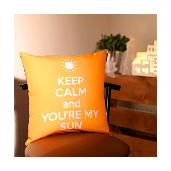 

Подушка с принтом Presentville Keep calm and you`re my sun 40x40 см