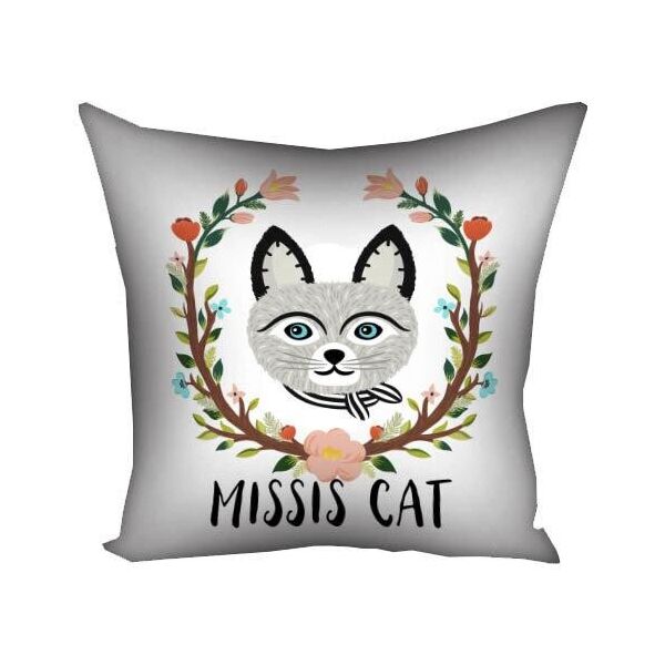 

Подушка с принтом Presentville Missis cat 40x40 см