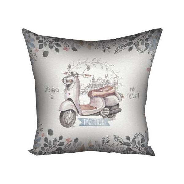 

Подушка с принтом Presentville Let`s travel all over the world together 40x40 см