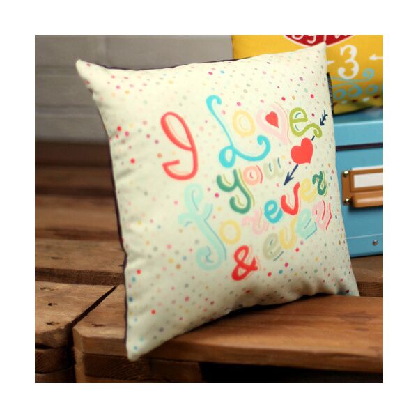 

Подушка с принтом Presentville I love you forever & ever 40x40 см