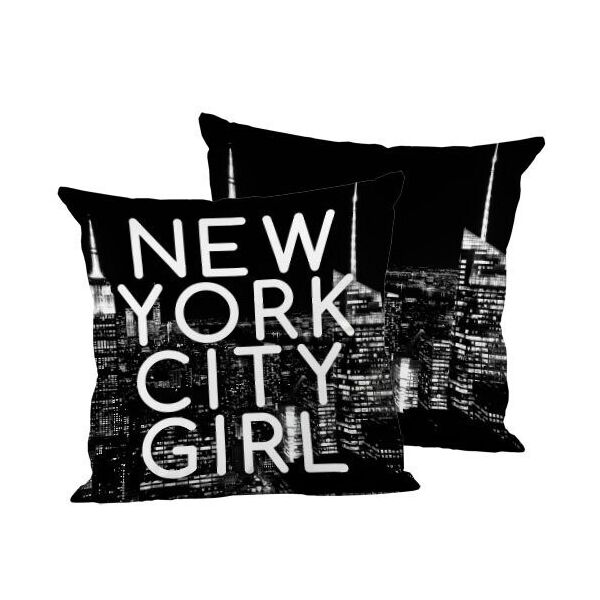 

Подушка декоративная шелковая Presentville New york city girl 45x45 см