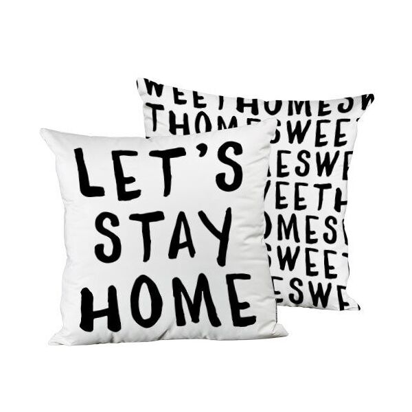 

Подушка декоративная шелковая Presentville Let’s stay home 45x45 см