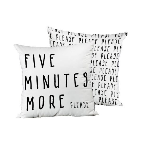 

Подушка декоративная шелковая Presentville Five minites more 45x45 см