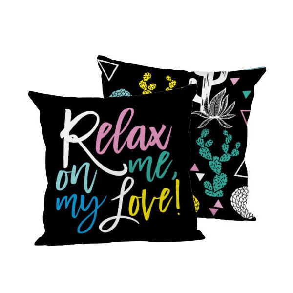 

Подушка декоративная шелковая Presentville Relax on me, my love! 45x45 см
