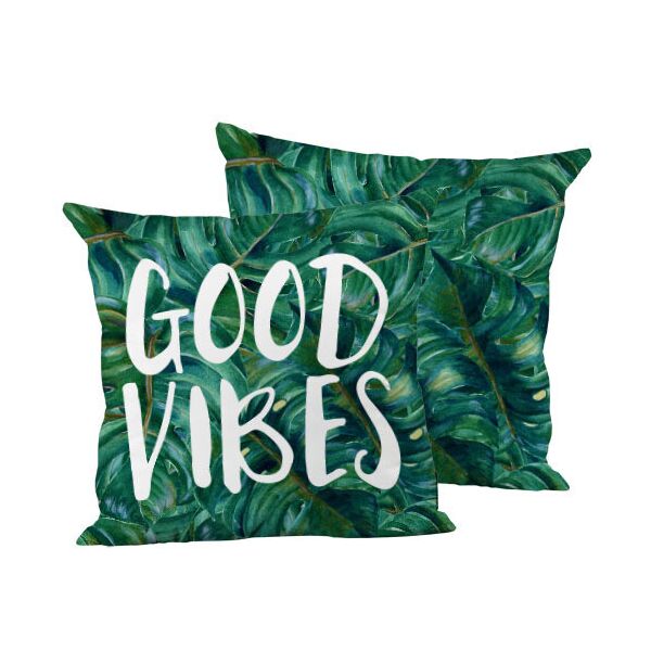 

Подушка декоративная шелковая Presentville Good vibes 45x45 см