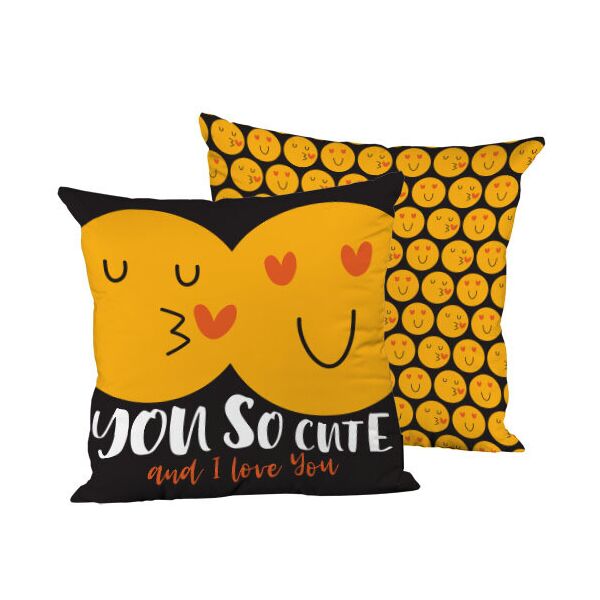 

Подушка декоративная шелковая Presentville You so cute and I love you 45x45 см