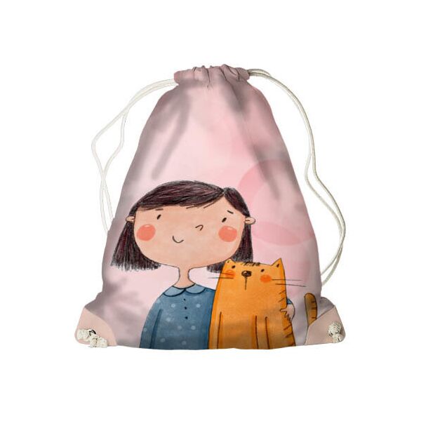

Рюкзак-мешок MINI Presentville Девочка с котом 26x36 см