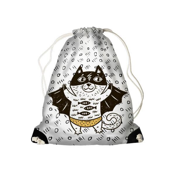 

Рюкзак-мешок MINI Presentville Кот-супергерой 26x36 см