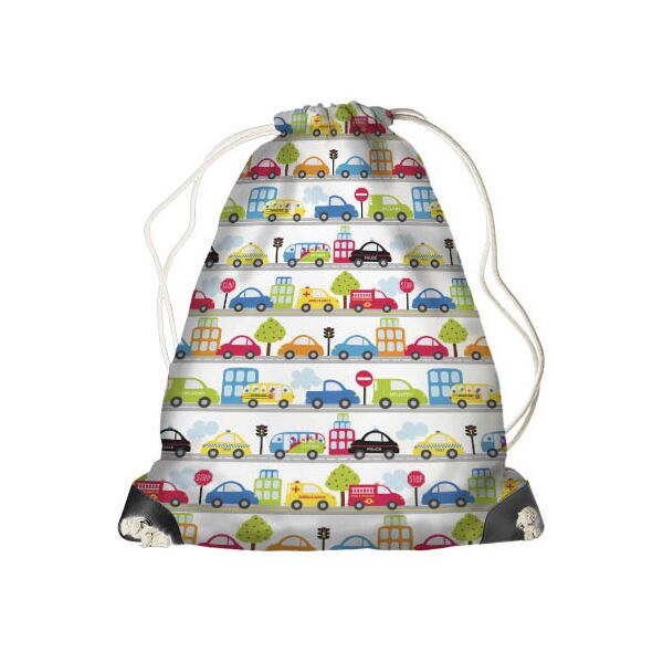 

Рюкзак-мешок MINI Presentville Машинки на белом фоне 26x36 см
