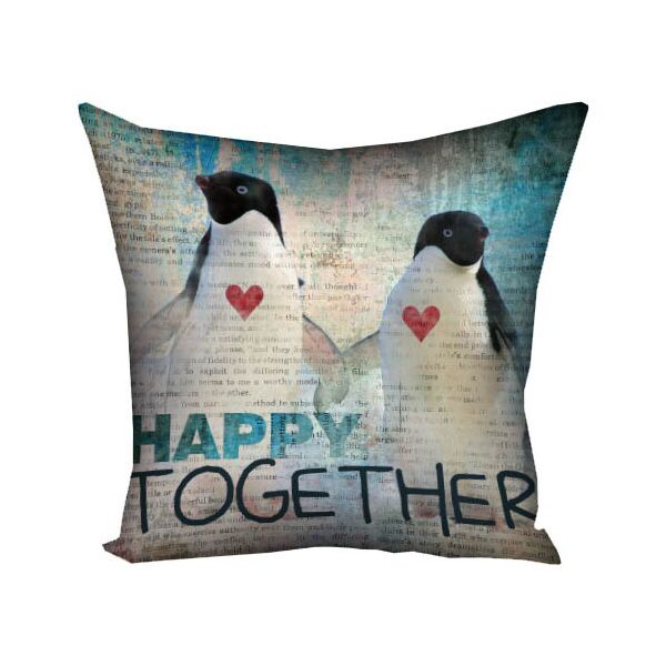 

Подушка с принтом Presentville Happy together 40x40 см