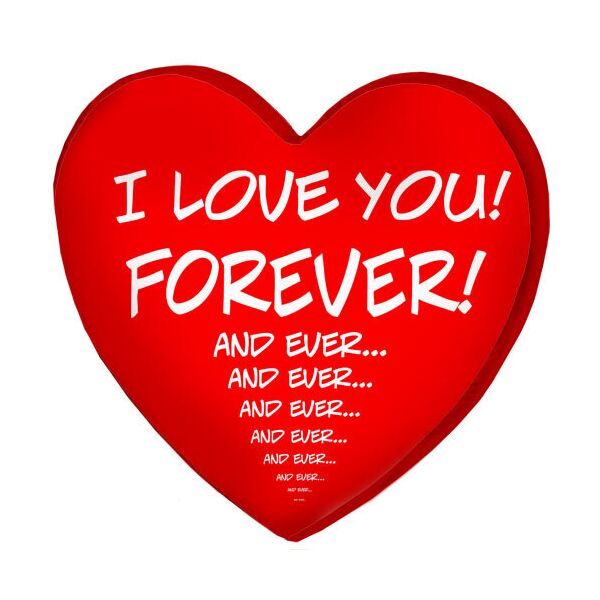 

Подушка сердце 3D Presentville I love you! Forever! 40х40х7,5 см