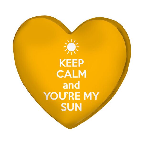 

Подушка сердце 3D Presentville Keep calm and you`re my sun 40х40х7,5 см