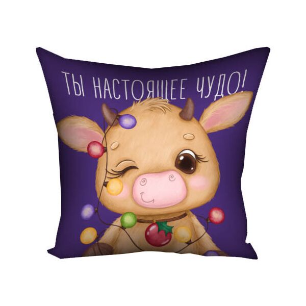 

Подушка с принтом Presentville Ты настоящее чудо! 40x40 см