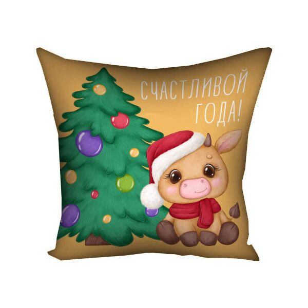 

Подушка с принтом Presentville Счастливой года 40x40 см