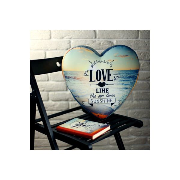 

Подушка сердце 3D Presentville I love you like the sea loves sunshine 40х40х7,5 см