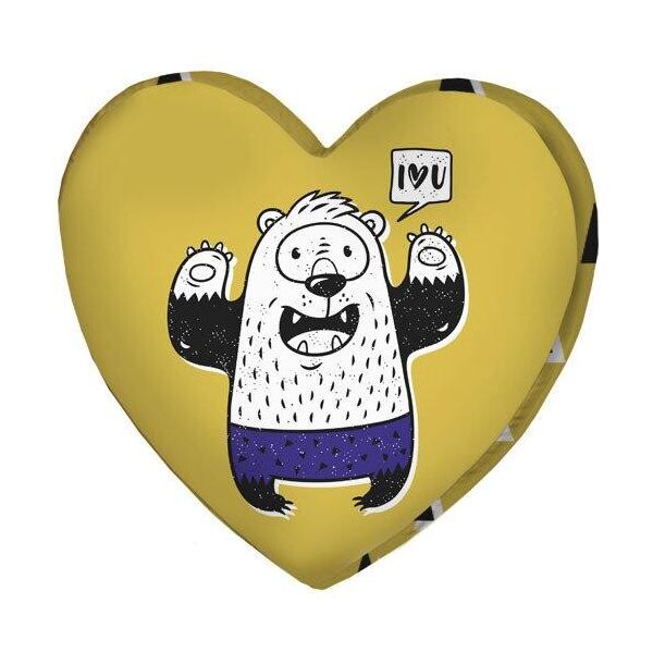 

Подушка сердце 3D Presentville I love you монстрик 40х40х7,5 см