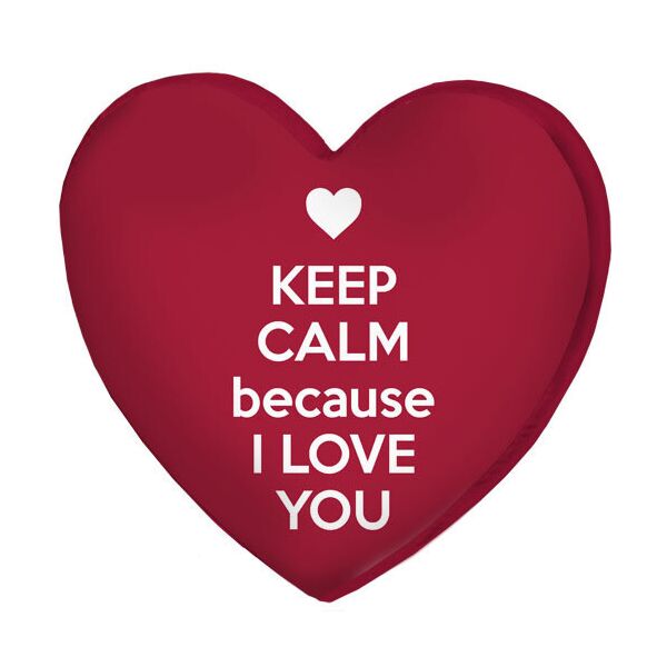

Подушка сердце 3D Presentville Keep calm because i love you 40х40х7,5 см