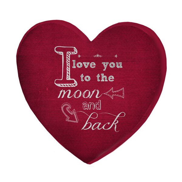 

Подушка сердце 3D Presentville I love you to the moon and back на красном фоне 40х40х7,5 см