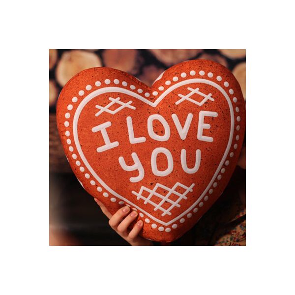 

Подушка сердце 3D Presentville I love you на коричневом фоне 40х40х7,5 см