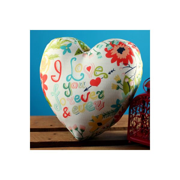 

Подушка сердце 3D Presentville I love you forever & ever на белом фоне 40х40х7,5 см