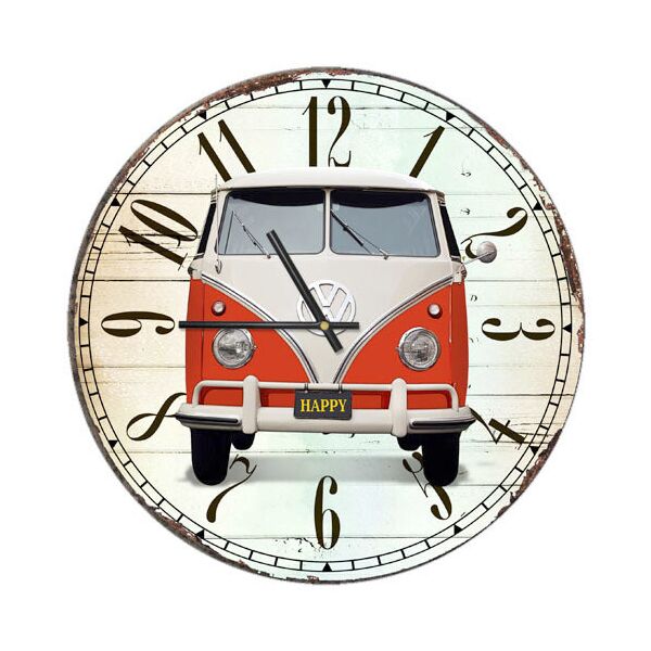 

Часы настенные круглые Presentville Volkswagen на белом фоне 36 см