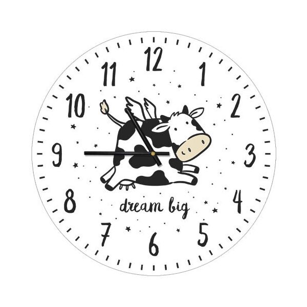 

Часы настенные круглые Presentville Dream big на белом фоне 36 см