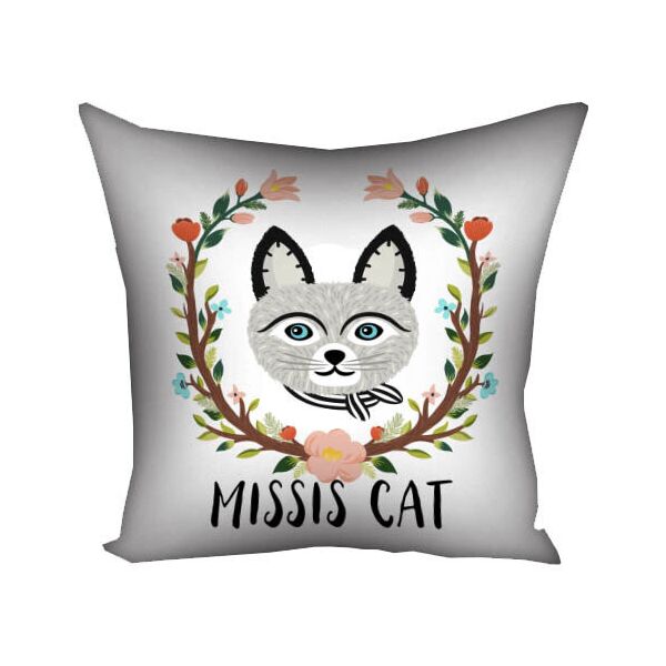 

Подушка с принтом Presentville Missis cat 30x30 см