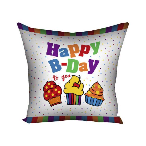 

Подушка с принтом Presentville Happy b-day to you 30x30 см