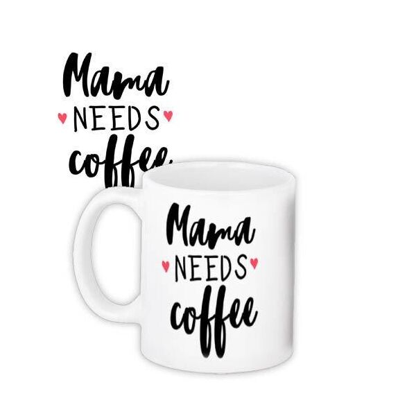 

Кружка с принтом Presentville Mama needs coffee 330 мл