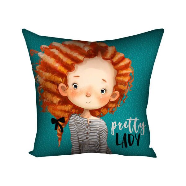 

Подушка с принтом Presentville Pretty lady 30x30 см