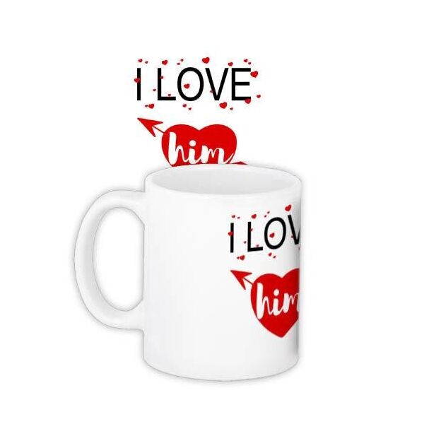 

Кружка с принтом Presentville I love him 330 мл